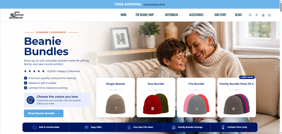 The Winter Brand website project